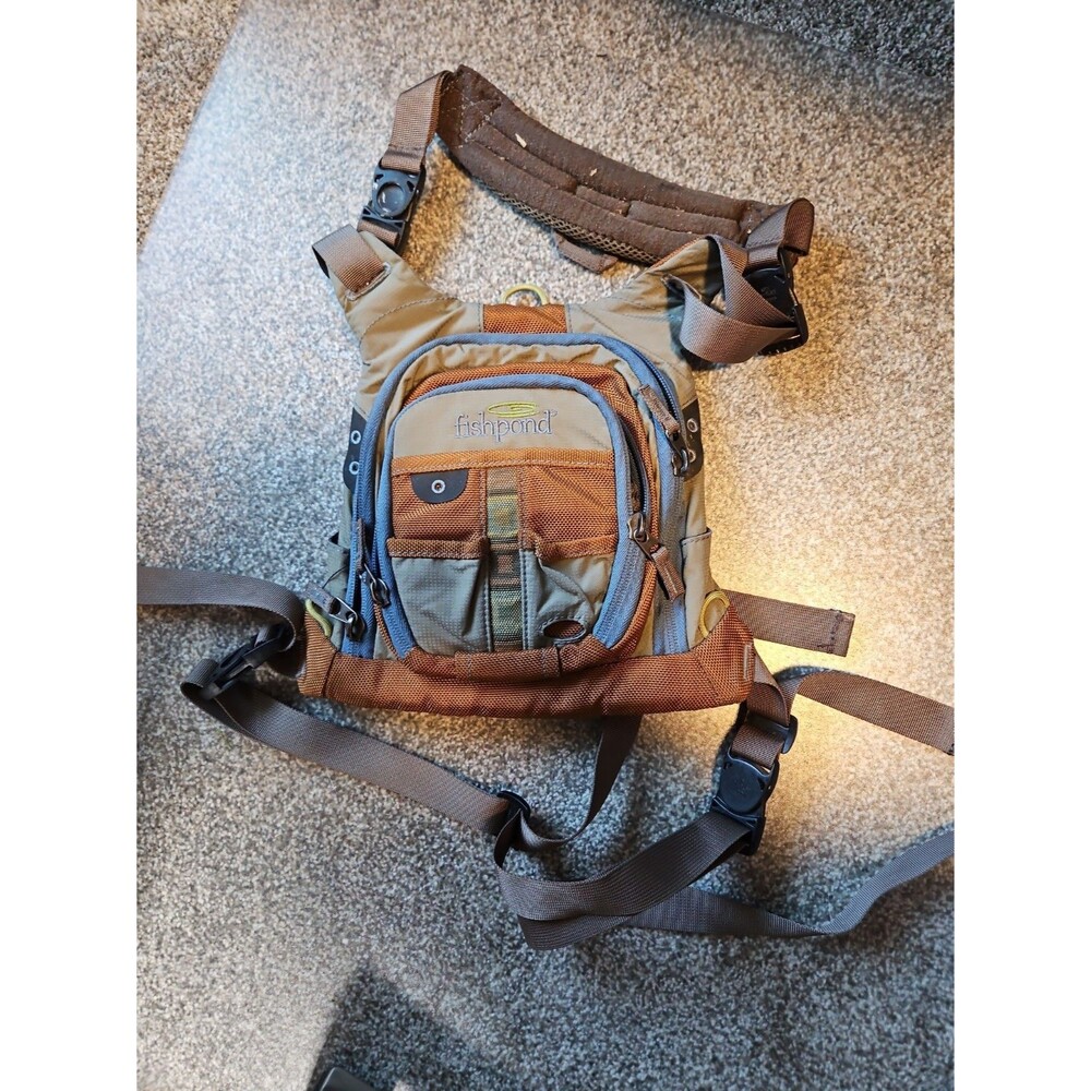 Fishpond San Juan Chest Pack Fly Fishing Bag Sage Rust Orange Grey YKK